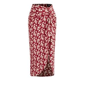 ✨CIDER Floral Twist Split Maxi Skirt✨